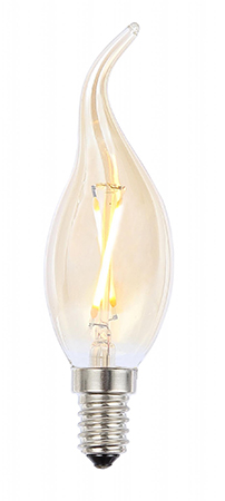 Bent Tip Candle - Vintage LED Bulb