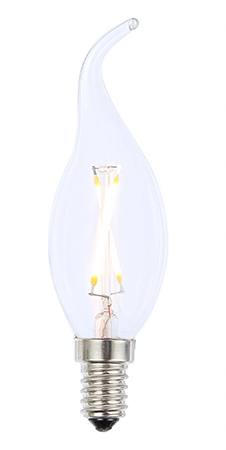 bent tip candle clear - Vintage LED Bulb